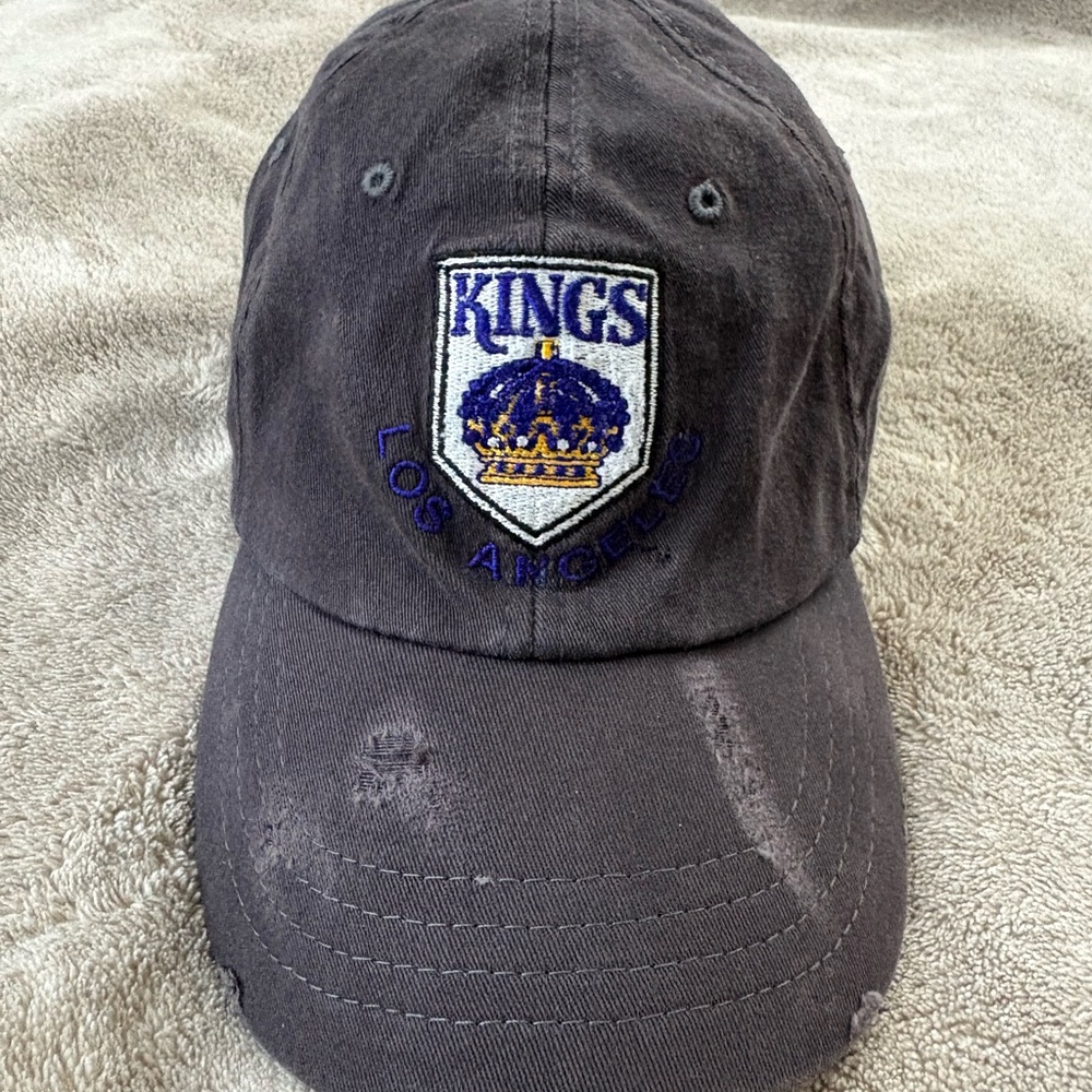 Original Retro Brand Los Angeles Kings Black/Charcoal Crown Logo Hat